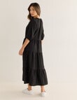 Whistle V-Neck Midi Dress, Black product photo View 02 S