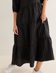 Whistle V-Neck Midi Dress, Black product photo View 05 S