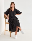 Whistle V-Neck Midi Dress, Black product photo View 12 S