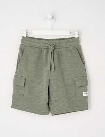 Mac & Ellie Cargo Knit Short, Dark Khaki product photo