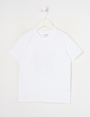 Mac & Ellie Deboss Digger Short Sleeve, White product photo