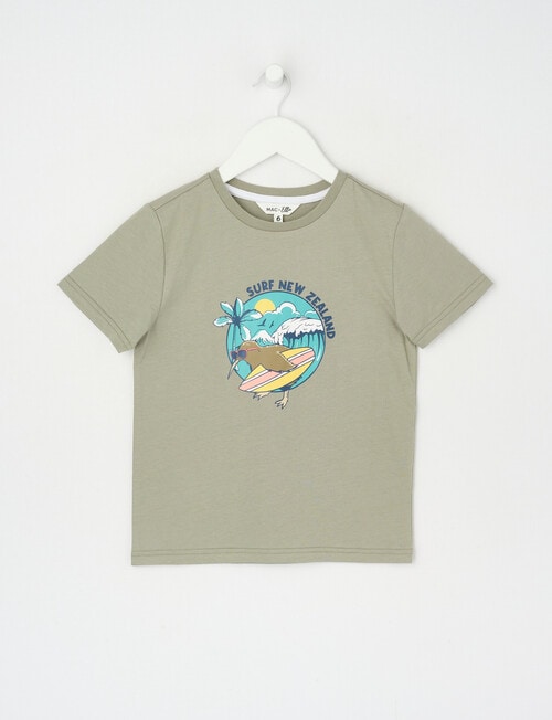Mac & Ellie NZ Kiwi Surf Short Sleeve Tee, Moss product photo