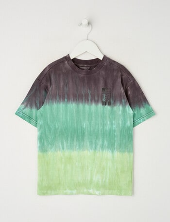 Mac & Ellie Tie Dye Short Sleeve Box Tee, Smoke product photo