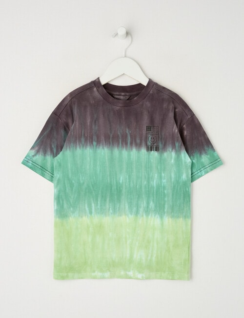Mac & Ellie Tie Dye Short Sleeve Box Tee, Smoke product photo