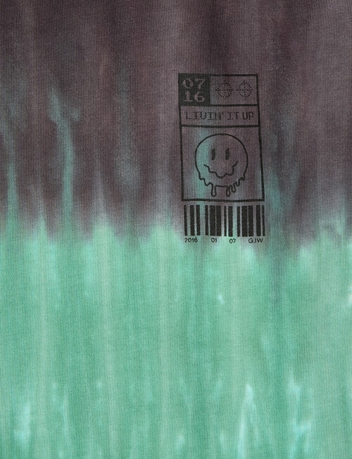 Mac & Ellie Tie Dye Short Sleeve Box Tee, Smoke product photo View 02 L