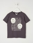 Mac & Ellie Glow Chill Vibes Short Sleeve Tee, Smoke product photo