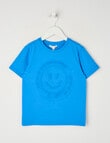 Mac & Ellie Deboss Smile Short Sleeve Tee, Ocean product photo