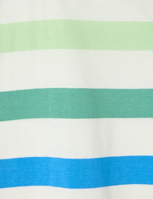 Mac & Ellie Stripe Short Sleeve Tee, White & Green product photo View 02 L