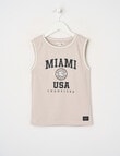 Mac & Ellie Basketball Mesh Tank Top, Stone product photo