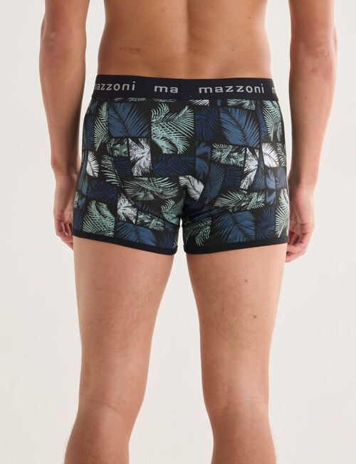 Mazzoni Open Front Print Trunk, 2-Pack, Palm Print & Plain Black product photo View 03 L