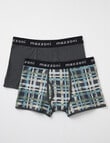 Mazzoni Open Front Print Trunk, 2-Pack, Check & Grey product photo