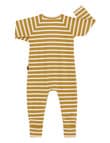 Bonds Wondersuit Wide Rib Zippy, Sweet Caramel product photo View 02 S