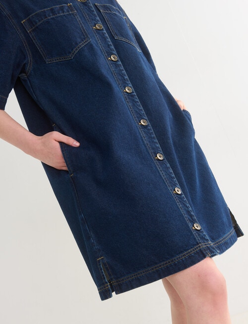 Denim Republic Shirt Dress, Rinse product photo View 06 L