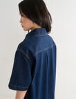 Denim Republic Shirt Dress, Rinse product photo View 08 S