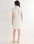Denim Republic Belted Dress, Ecru product photo View 02 S