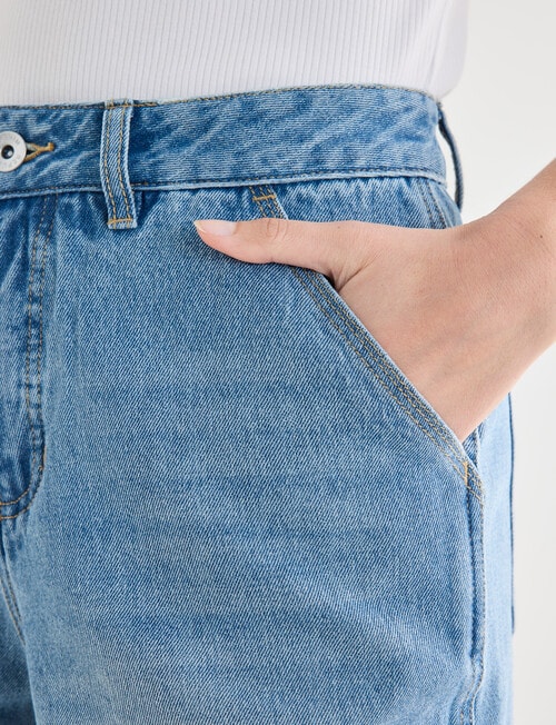 Denim Republic Baggy Jort, Light Wash product photo View 06 L