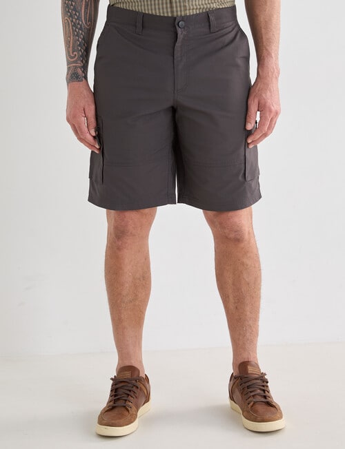 Kauri Trail Zip Cargo Shorts, Dark Grey product photo