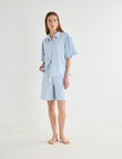 Mineral Sleep Bermuda Short PJ Set, Sky Blue product photo View 03 S