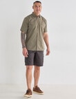Kauri Trail Zip Cargo Shorts, Dark Grey product photo View 03 S