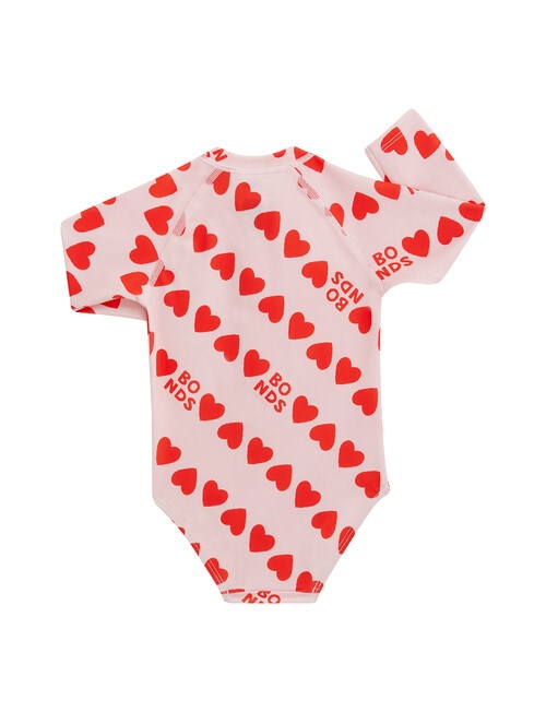 Bonds Swim Long-Sleeve Zip-Through Onepiece, Bonds Loves You product photo View 02 L