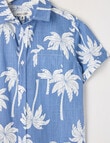 Mac & Ellie Palm Short Sleeve Shirt, Indigo product photo View 03 S