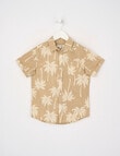 Mac & Ellie Palm Short Sleeve Shirt, Stone product photo