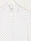 Mac & Ellie Geometric Short Sleeve Shirt, White product photo View 02 S