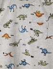 Mac & Ellie Dino All Over Print Short Sleeve Tee, Grey Marle product photo View 02 S