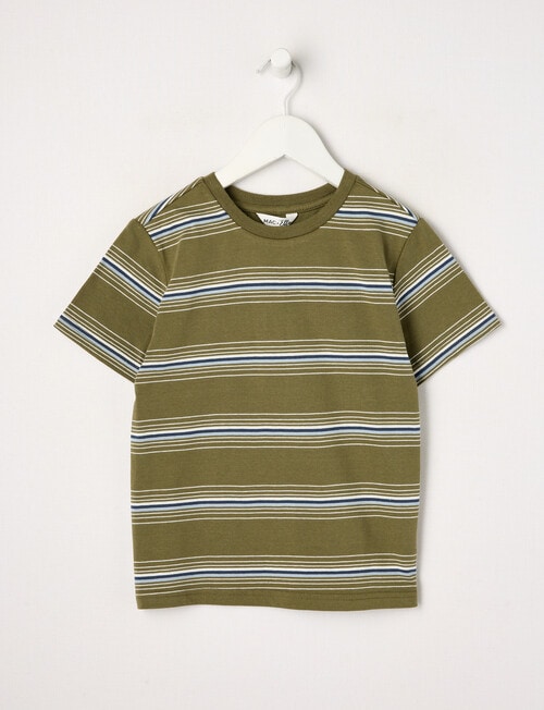 Mac & Ellie Stripe Short Sleeve Tee, Khaki product photo