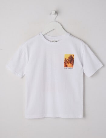 Mac & Ellie Palm Tree Short Sleeve Tee, White product photo