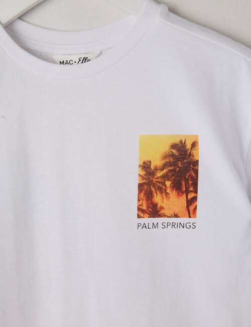 Mac & Ellie Palm Tree Short Sleeve Tee, White product photo View 03 L