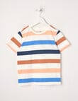 Mac & Ellie Stripe Short Sleeve Tee, Mandarin product photo