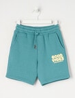 Mac & Ellie Good Vibes Knit Shorts, Teal product photo