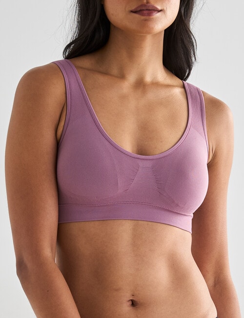 Lyric Seamfree CropTop Removable Pads, Violet, 8-22 product photo