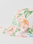 Teeny Weeny Floral 6-Panel Hat, White, Green & Pink product photo View 02 S