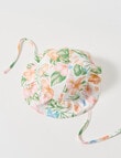 Teeny Weeny Floral 6-Panel Hat, White, Green & Pink product photo View 03 S