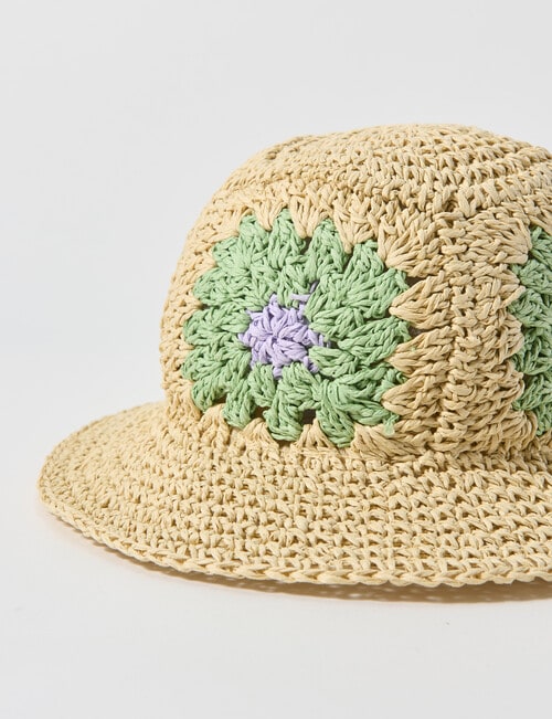 Teeny Weeny Crochet Paper Hat, Natural product photo View 02 L