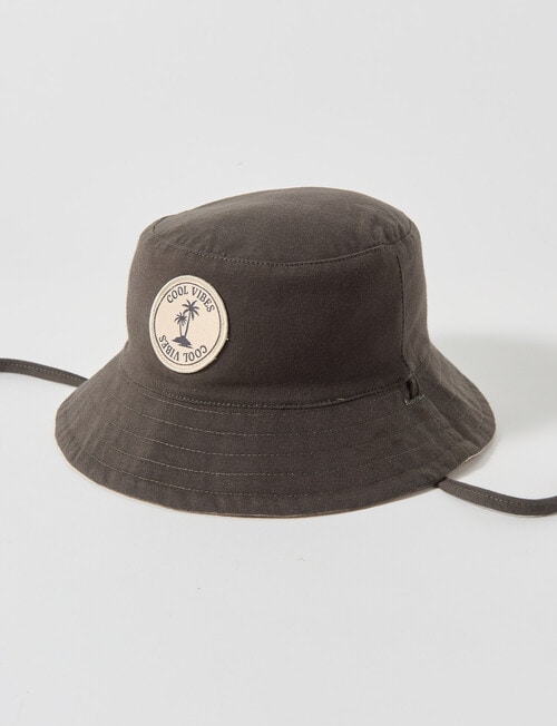Teeny Weeny Cool Vibes Reversible Bucket Hat, Stone product photo View 02 L