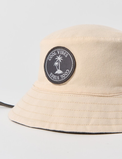 Teeny Weeny Cool Vibes Reversible Bucket Hat, Stone product photo View 03 L