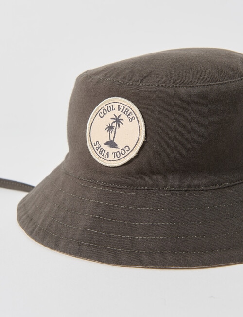 Teeny Weeny Cool Vibes Reversible Bucket Hat, Stone product photo View 04 L