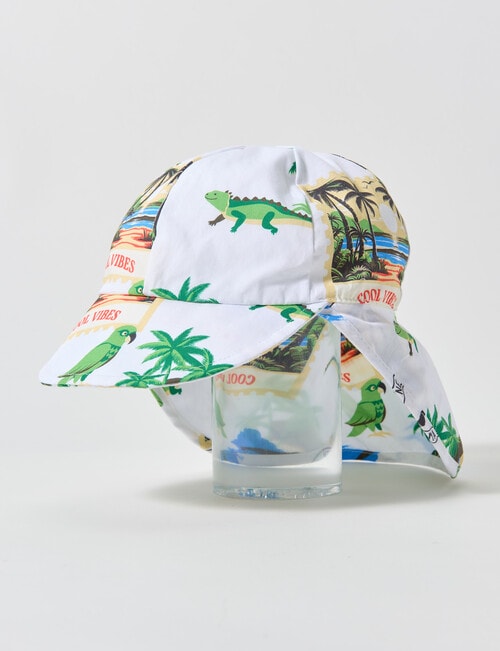 Teeny Weeny Postcard Legionaire Hat, White & Green product photo View 02 L