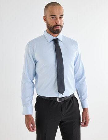 Laidlaw + Leeds Multi Step Text Long Sleeve Shirt, White product photo