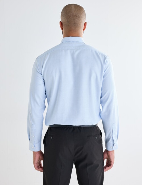 Laidlaw + Leeds Multi Step Text Long Sleeve Shirt, White product photo View 02 L