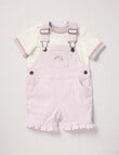 Teeny Weeny Rainbow Shortall & Tee Set, 2-Piece, Orchid product photo