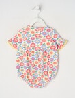 Teeny Weeny Play Time Sunflower Ballon Romper, Peach product photo View 02 S