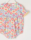 Teeny Weeny Play Time Sunflower Ballon Romper, Peach product photo View 03 S