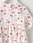 Teeny Weeny Dragon Fly Knitted Balloon Strawberry Romper, White product photo View 04 S