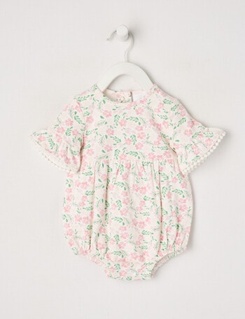 Teeny Weeny Floral Play Time Balloon Romper, Multi product photo
