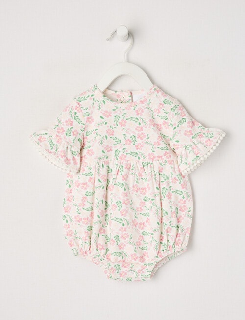 Teeny Weeny Floral Play Time Balloon Romper, Multi product photo