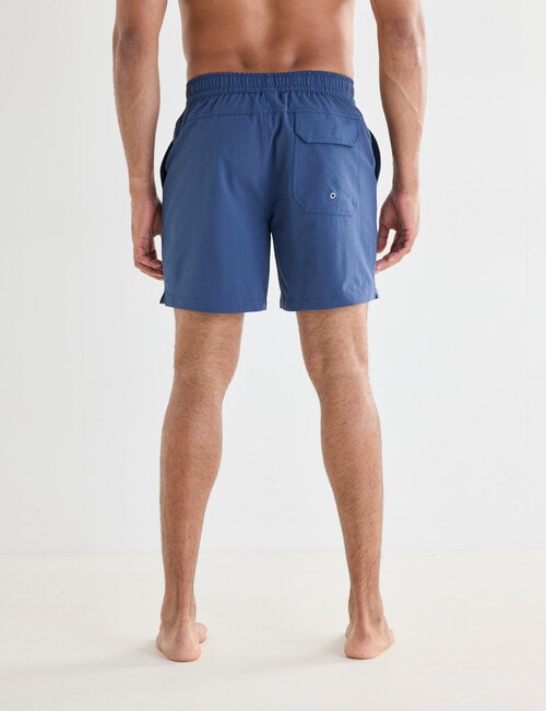 Gasoline Rivea Seersucker Shorts, Blue product photo View 02 L